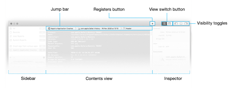 Main window - Navigation