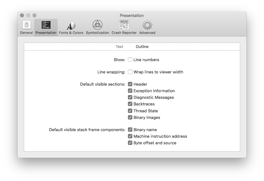 Preferences - Presentation