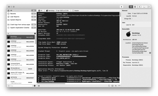 Main window - Text